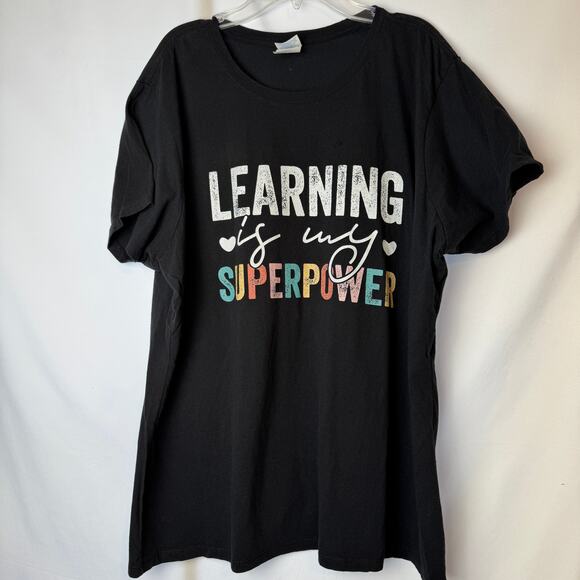 Learning is My Superpower T-Shirt Size XXL - Picture 2 of 4